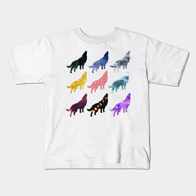 Wolf Pattern Kids T-Shirt by FlashmanBiscuit